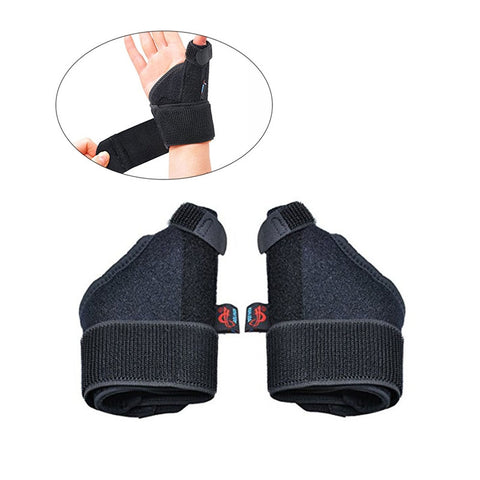 Pair of Thumb Spica Splint Support Wrist Brace Strap for Carpal Tunnel Syndrome Sprain Arthritis Pain Relief